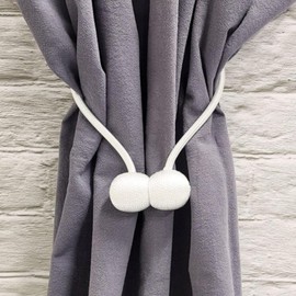 Magnetic Curtain Tie Back & Clip Organizer - Multi-purpose Accessory Round