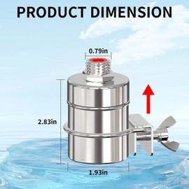 304 Stainless Steel Float Valve for Water Tank – Automatic Water Level Control, 1/2" NPT Thread, No Electricity Needed, Full Water Shutoff for Livestock Troughs, Pools, and Stock Tanks