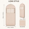 Beige Compression Hanging Garment Bag with Vacuum Seal and Clear