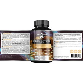 Sodium Butyrate Forte 400mg - 100 Vegan Capsules - 100 Day Supply - Supplement to Support Overal Gut Health - by Apollo's Hegemony