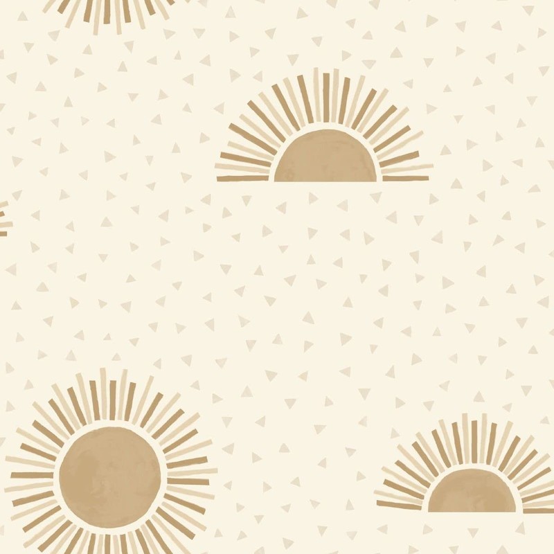 Holden Sunbeam Wallpaper Sun Triangles White/Orange 13320