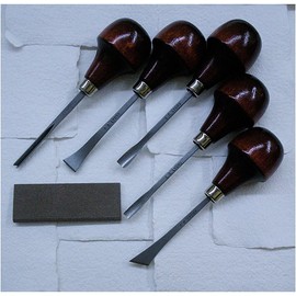Printmaking Tool Set- Wood Carving Set with Sharpening Stone