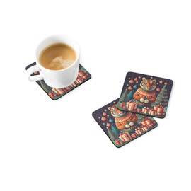 Tiger Christmas Foam Coasters
