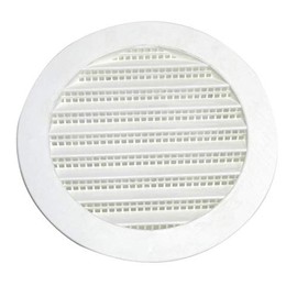 2-1/2" Round White Plastic Mini Soffit Vent