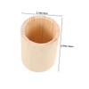 DOITOOL 4pcs Wooden Pen Cups for Desk Unpainted Pine Pencil