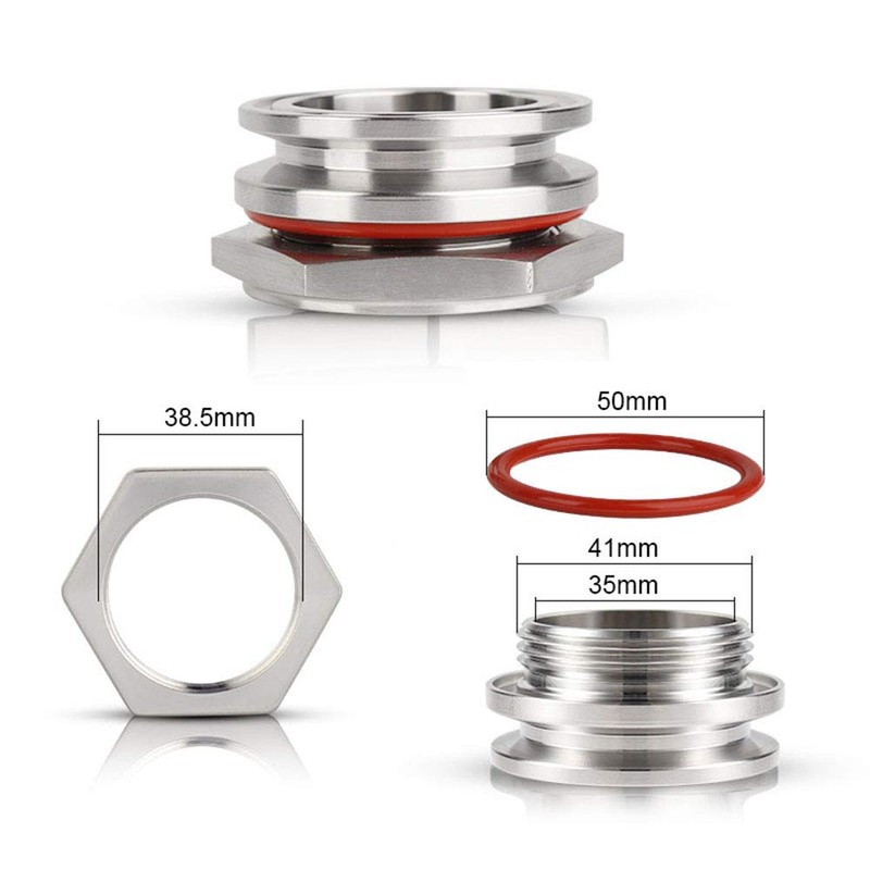 Bulkhead Compression Fitting, 1.5”TC Kettle Homebrew Weldless Bulkehad Compression Fitting