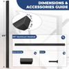 Gyykzz 6'6" Aluminum Black Handrail Prefect for Coastal Project, 1