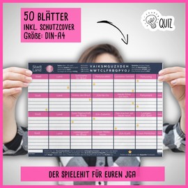City Country JGA by snaPmee - Quiz Game Bachelor Party Women, Gift Bride & Team Bride - 50 Sheets DIN A4