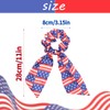 2PCS 4th July Hair Scrunchies for Women Girls American Flag