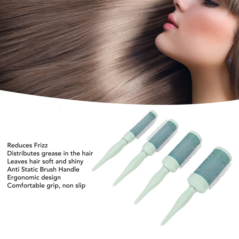 Round Brush Set Reduce Frizz Static Proof Massage Scalp Roll