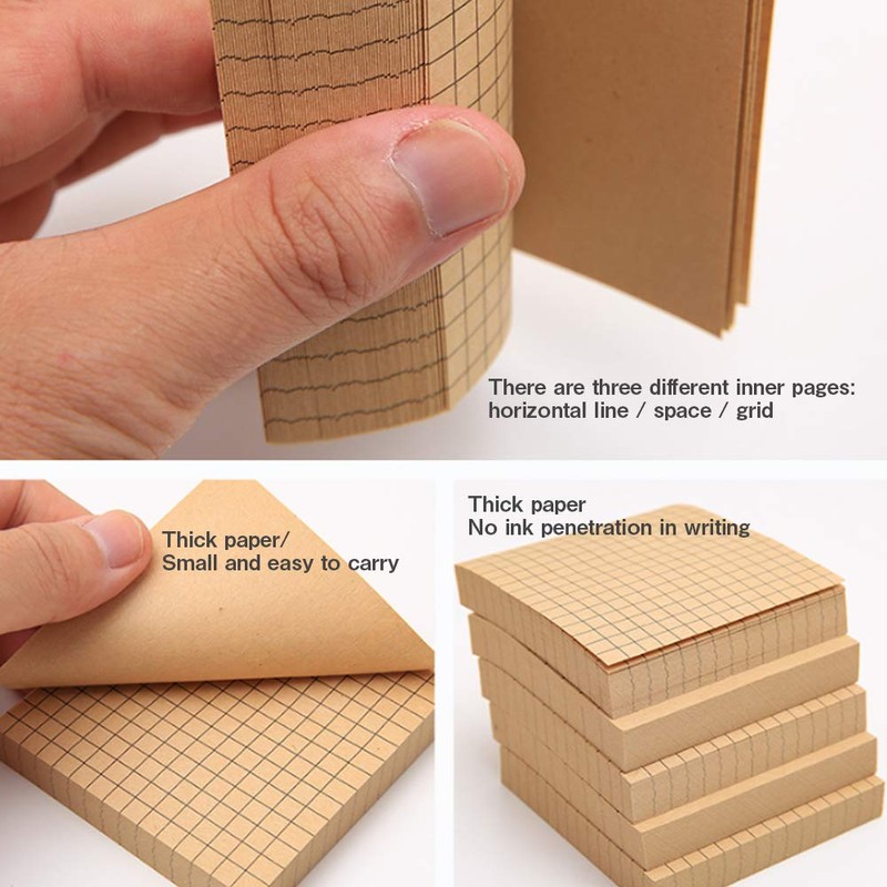 6 pcs Lined Sticky Notes Self-Stick Notes 3 in x