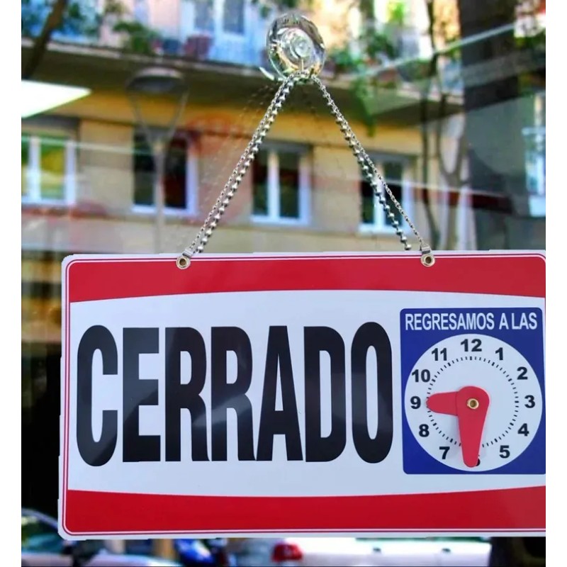 Letrero ''abierto/cerrado'' 28 X 12 Cm Truper 18239