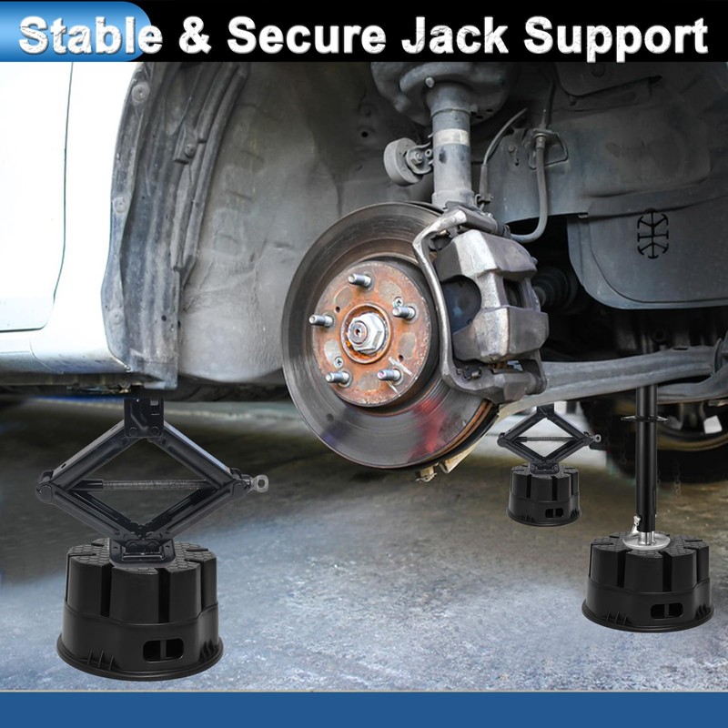 4 Pack 6'' Trailer Jack Blocks with Storage Bag, 20,000