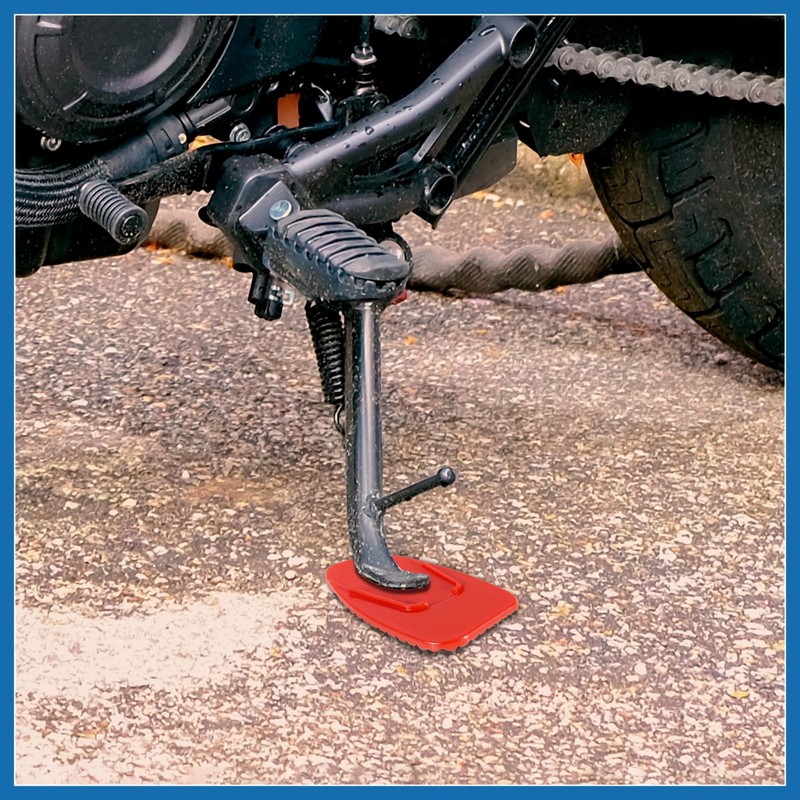 A ABSOPRO Motorbike Kickstand Pad Support Pad Side Stand Extension