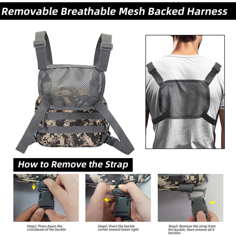 Tactical Chest Rig Bag of Laser Cut Design, Molle Chest