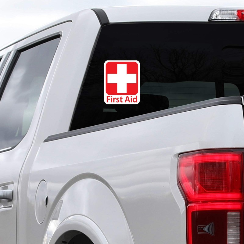 Emergency First Aid Kit Sticker Decal Notebook Car Laptop 4"