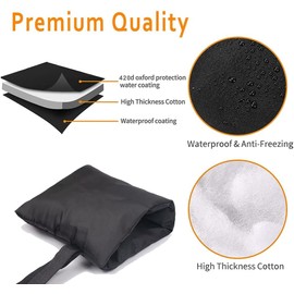 Outdoor Faucet Covers for Winter Upgraded Thicken 8.51" H x 6.11" W Outside Garden Faucet Cover Hose Bib Insulation Cover Socks Cold Weather Waterproof Reusable Freeze Protection Cover