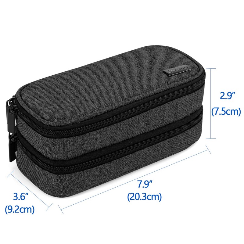 Yarwo インスリンケース 2層式 血糖値測定用品 インスリン注射用品 まとめて収納 コンパクト インスリンポーチ ブラック