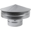 6" Inch Round Galvanized Steel Roof Cap with Mesh -