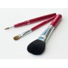Gift Kumano Makeup Brush, Red Pearl, Set of 3, Portable