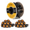 Partsam 20 Pcs 3/4" Amber Side Marker Lights with Connector