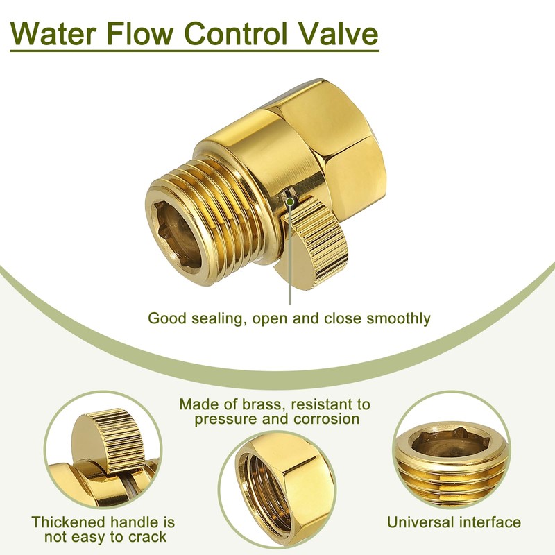 uxcell Water Flow Control Valve, 1 PCS G1/2" Shower Head