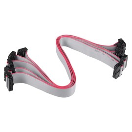 TA-VIGOR 14 Pins IDC Flat Ribbon Cable, 30cm 2.54mm Pitch, Female Connector, 300V High Voltage 5pcs