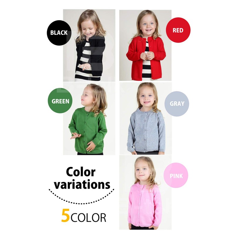 Beetalk Baby Kids' Cardigan, Long Sleeve, Simple, Knit, Plain, Children's