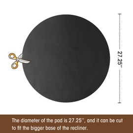 Nonskid Round Rubber Furniture Gripper Pad for Protecting Hardwood Floor Tile Floor and More from Scratching Fits Recliners, Swivel Chairs, and More, Black, Pack of 1