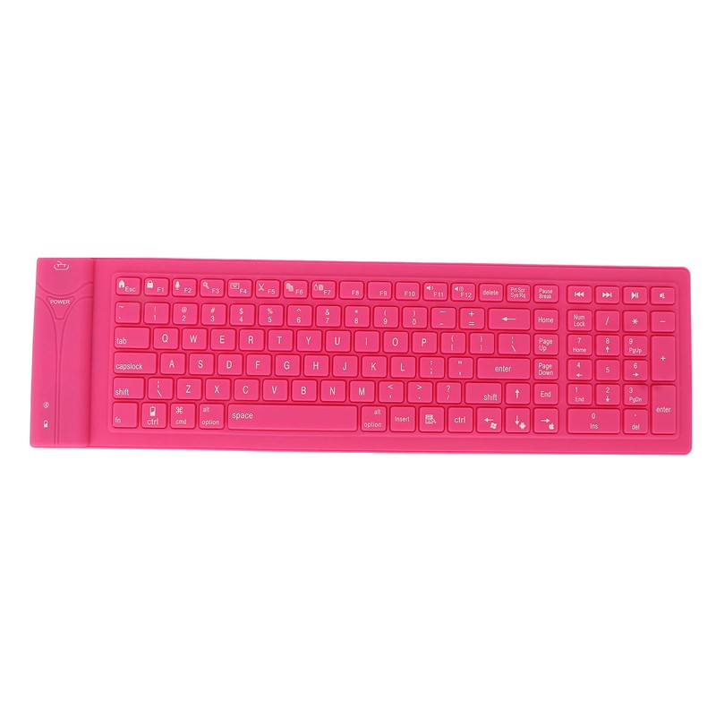 Foldable Silicone Keyboard 108 Keys Waterproof Full Sealing Design Mute