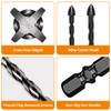 Masonry Drill Bits,10 Pcs Carbide Masonry Concrete Drill Bits,Cross Four