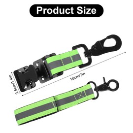 2 Pcs Firefighter Glove Strap Clip With Reflective Trim Firefighter Tools Glove Holder Clip Safety Adjustable Strap With Swivel Snap Hook Clips