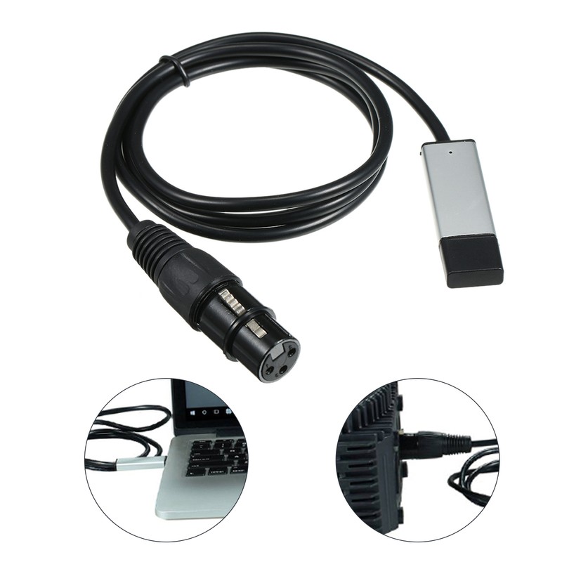 USB to DMX Interface Adapter LED DMX512 Computer PC Stage