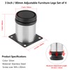 Qjaiune Adjustable Furniture Legs 3 Inch / 80mm Sofa Legs