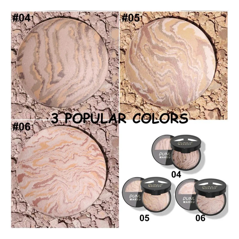 Paleta De Polvo Corretor Y Contorno De 3 Tonos Dunuf
