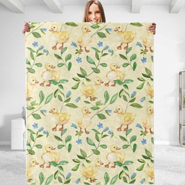 dhakalrlde Lovely Duck Throw Blanket - Plush, Soft, Comfy, Lightweight, Warm, Fuzzy, Anti-Pilling Flannel Blanket for Couch, Travel, Bed, Office, Outdoor - Ideal Gift for All 50''×60''