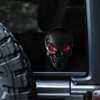 3D Skull Car Decal with Red Eyes, 2-Pack Waterproof Vehicle