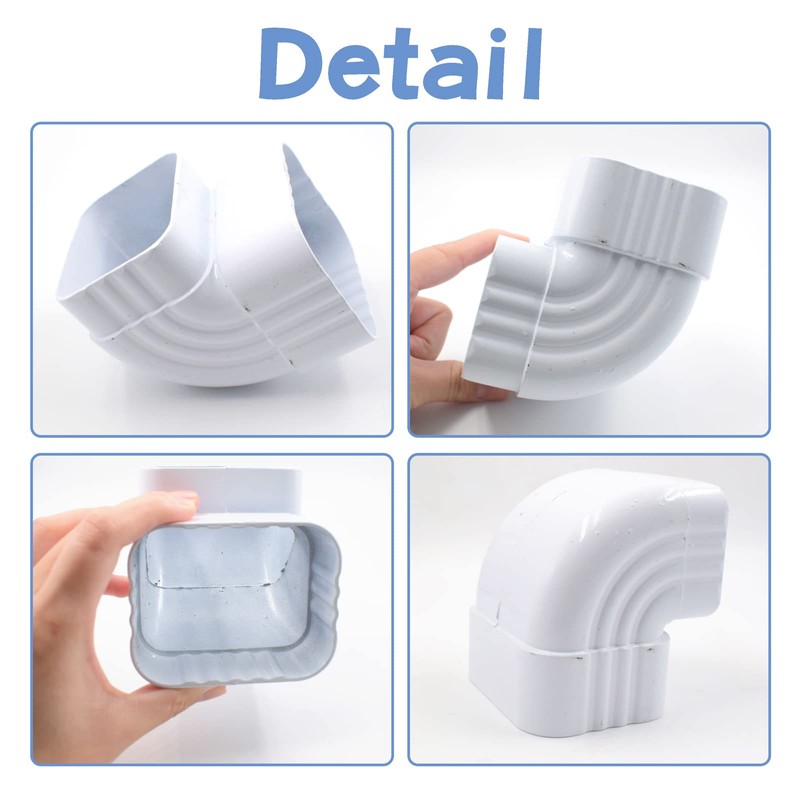 2 x 3 inches Downspout Gutter Rainwater Pipe Diverter Aluminum