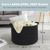 MEGASKET Large Black Blanket Basket, 22" X 22" X 14"