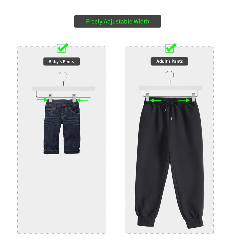 Nature Smile Wooden Pants Hangers Wood Bottom Jeans Skirt Hanger