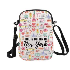 New York City Gift NYC Lover Gift New York Vacation Souvenirs Life is Better in New York Makeup Bag (in New York CR EU)