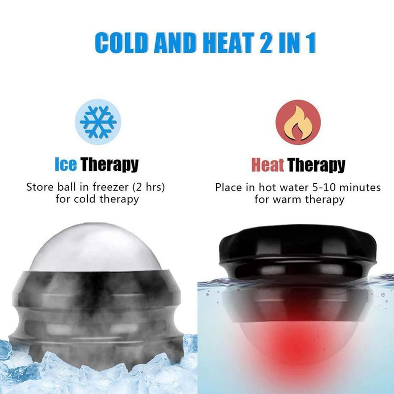 Stainless Steel Massage Roller Ball, Cryotherapy, Heat Therapy & Aromatherapy