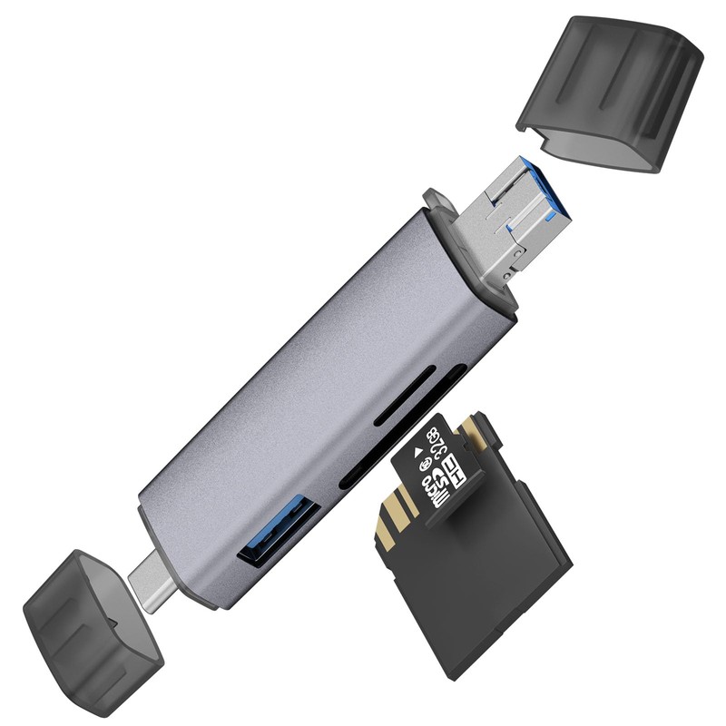 IEOVIEE Lector de Tarjetas SD/Micro SD, USB C Dual Connector