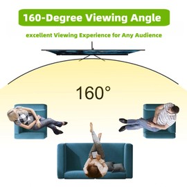 Portable Projection Screen with Single-Support Tripod Stand, Indoor and Outdoor Movie Screen, 100 "16:9 Mobile Home Theater Background Screen, 4K Display Washable Pleat-Free Polyester Screen