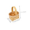 STOBAZA 2sets Tiny Woven Baskets Miniature Flower Baskets Seagrass Wedding