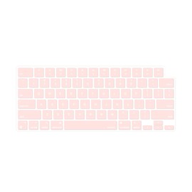 MOSISO Keyboard Cover Skin Compatible with MacBook Air 15 M3 A3114 M2 A2941/Air 13.6 M3 A3113 M2 A2681/Pro 14/16 inch M4 M3 M2 M1, Chalk Pink