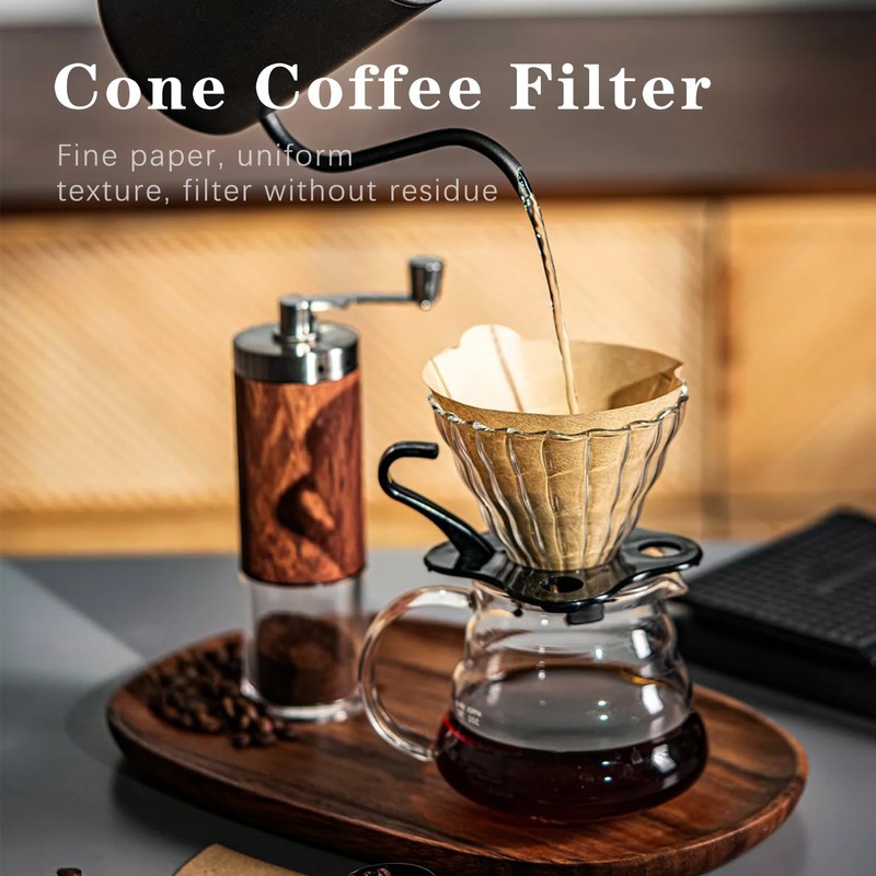 Weenkilly #2 Cone Coffee Filters,200 Count Premium Coffee Filter,2-6 Cup,Disposable