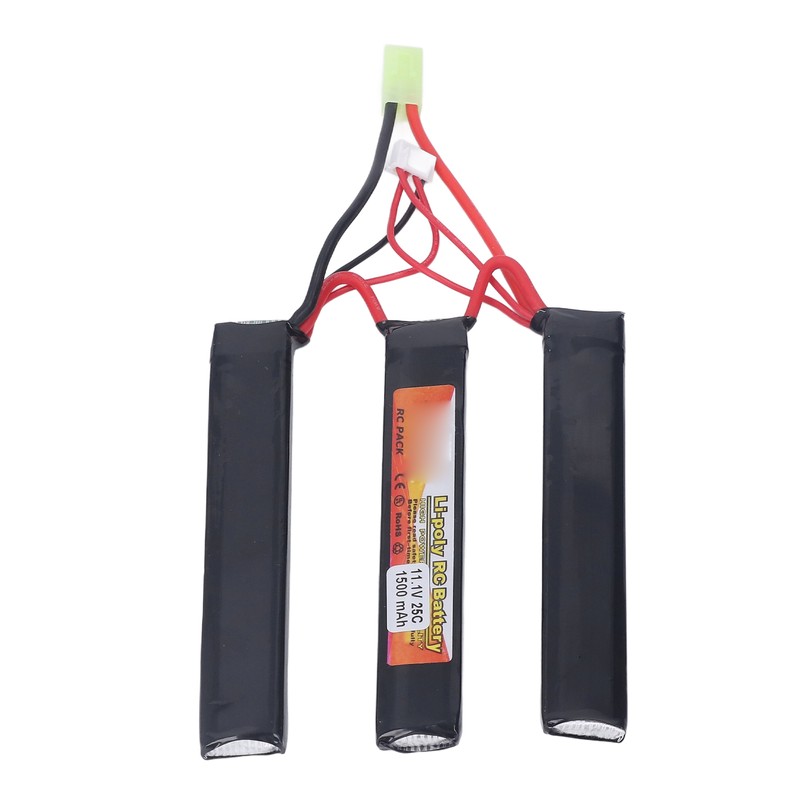 1500mAh Lipo Battery 25C Discharge Rate 11.1V 3S Lithium Cobalt