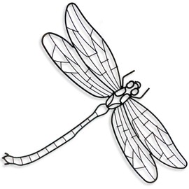 THE JOY TREE Dragonfly Wall Art - Metal Dragonfly Wall Art Garden Indoor Outdoor Home Décor 16 "