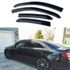 Puermto 94194 Sunproof Waterproof Side Window Wind Deflector, 4pcs Protective